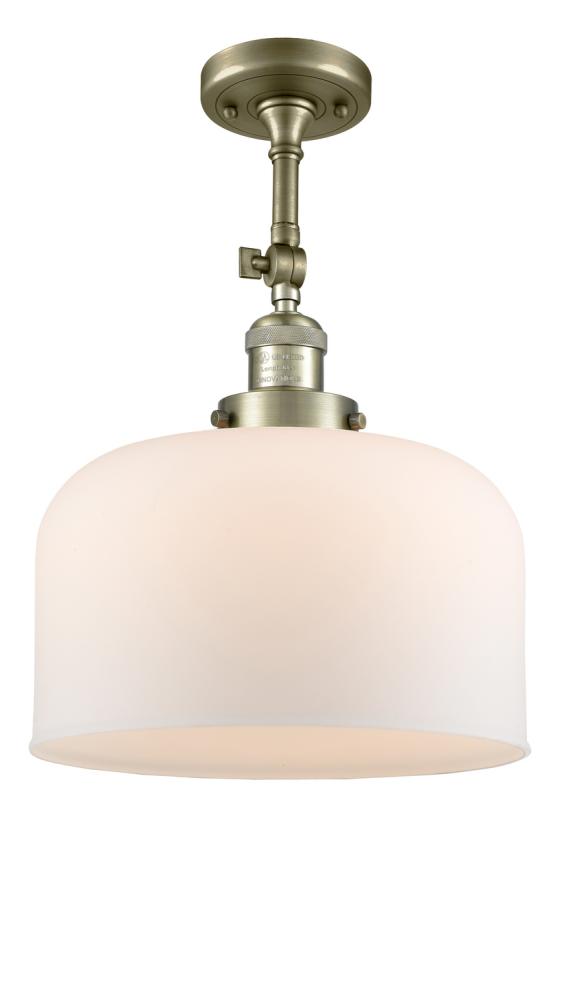 Bell - 1 Light - 12 inch - Antique Brass - Semi-Flush Mount