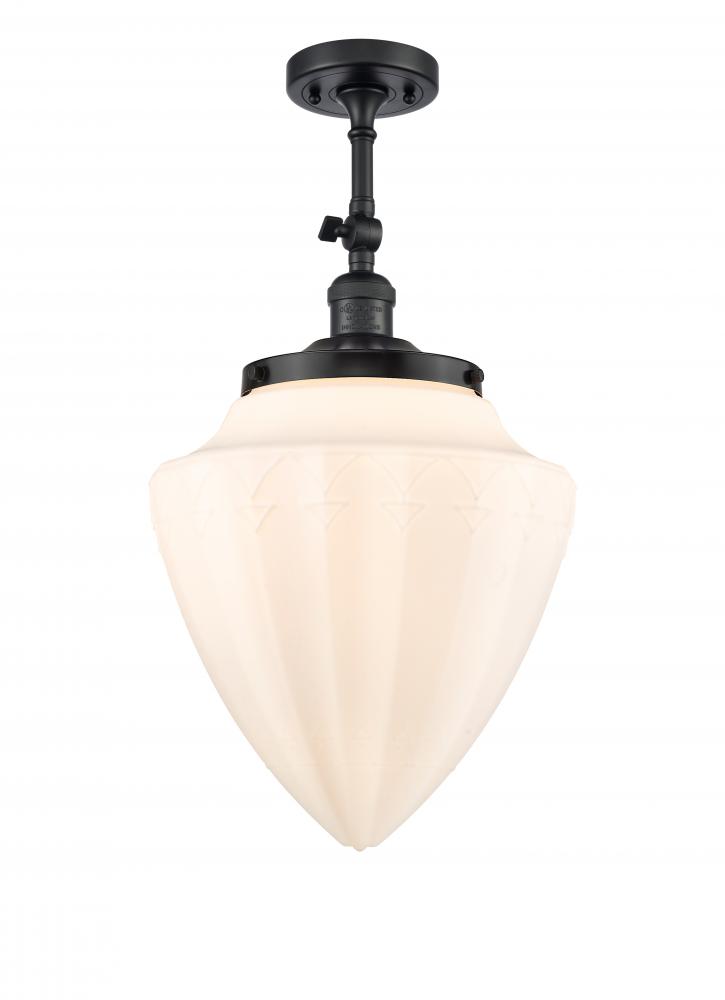 Beacon - 1 Light - 12 inch - Matte Black - Adjustable Semi-Flush Mount