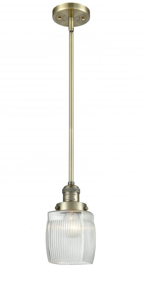 Colton - 1 Light - 6 inch - Antique Brass - Stem Hung - Mini Pendant