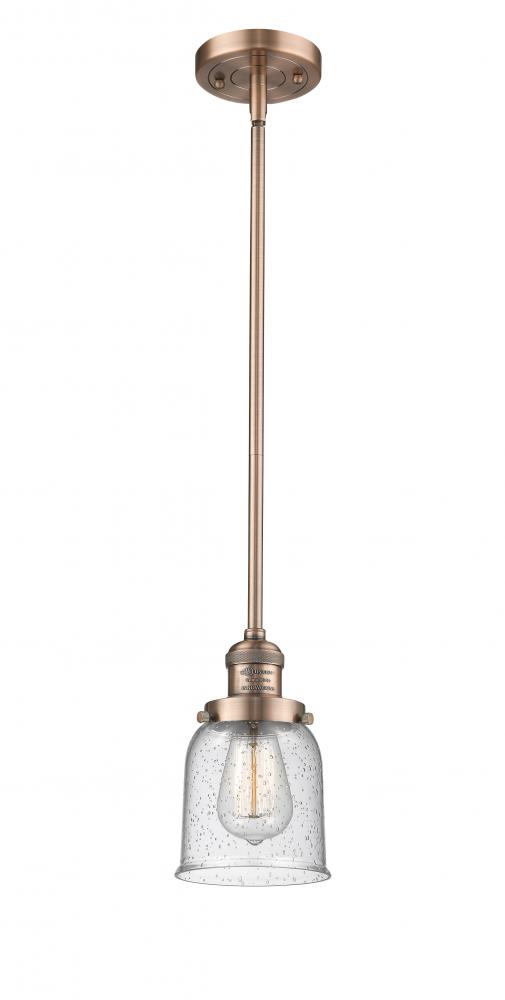 Bell - 1 Light - 5 inch - Antique Copper - Stem Hung - Mini Pendant