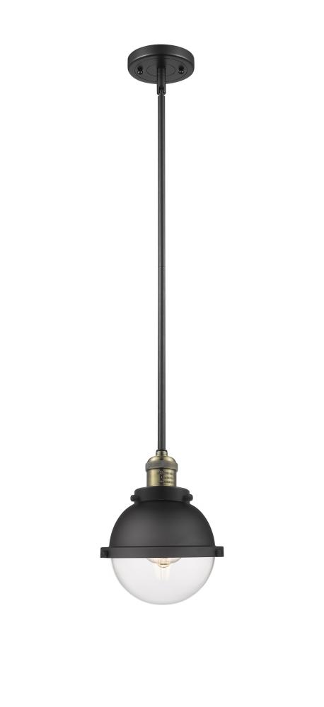 Hampden - 1 Light - 7 inch - Black Antique Brass - Stem Hung - Mini Pendant