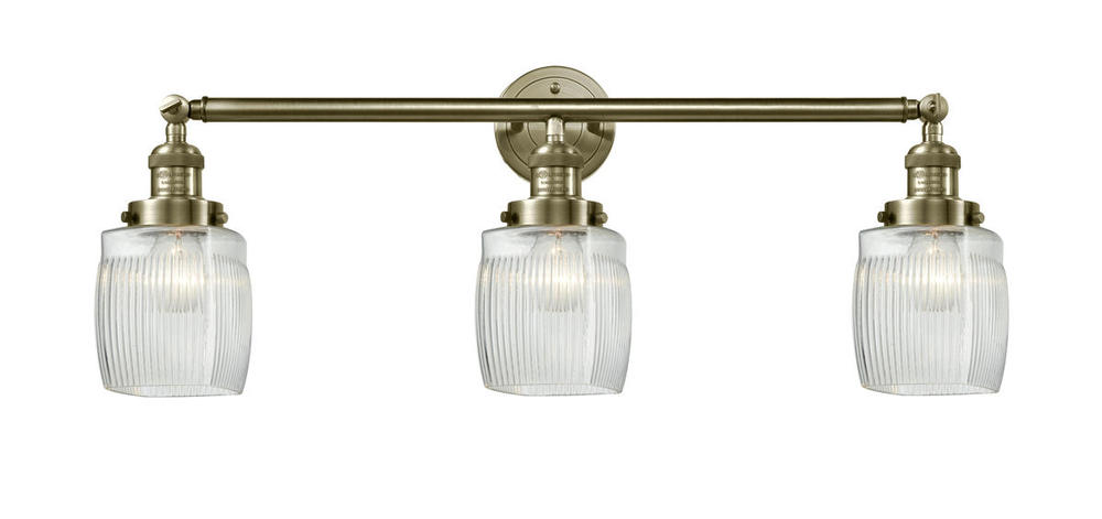 Colton - 3 Light - 32 inch - Antique Brass - Bath Vanity Light