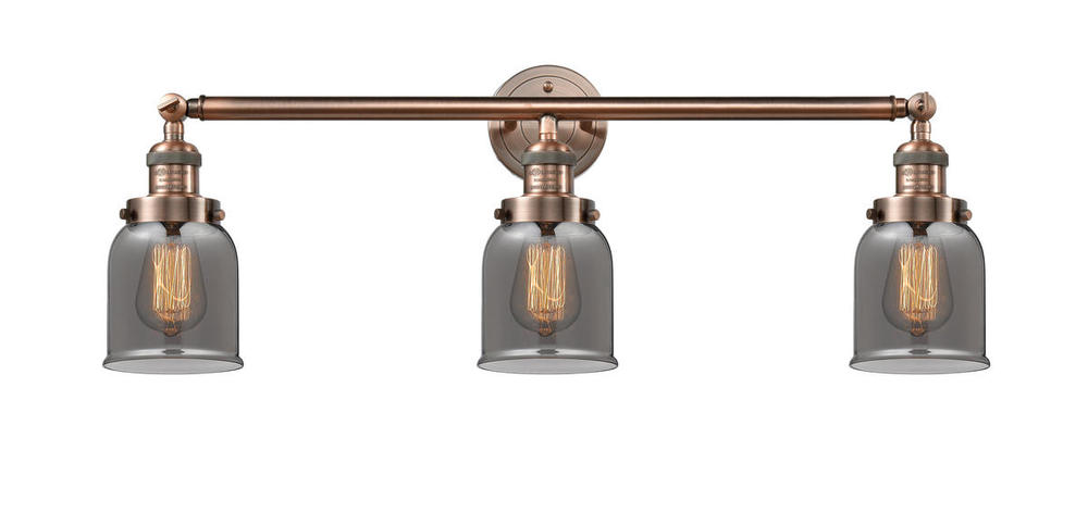 Bell - 3 Light - 30 inch - Antique Copper - Bath Vanity Light