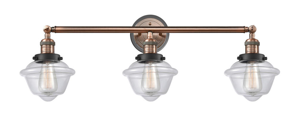 Oxford - 3 Light - 34 inch - Antique Copper - Bath Vanity Light