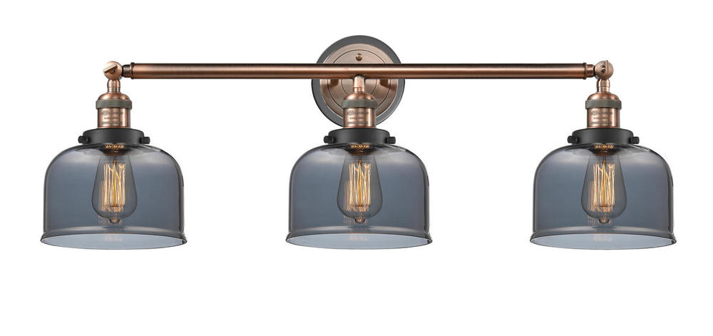 Bell - 3 Light - 32 inch - Antique Copper - Bath Vanity Light