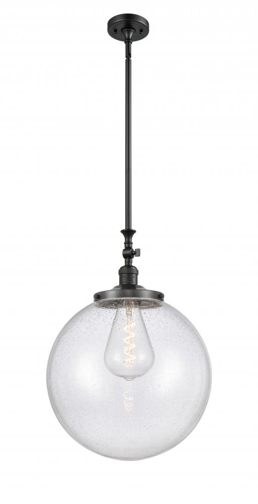 Beacon - 1 Light - 12 inch - Matte Black - Stem Hung - Mini Pendant