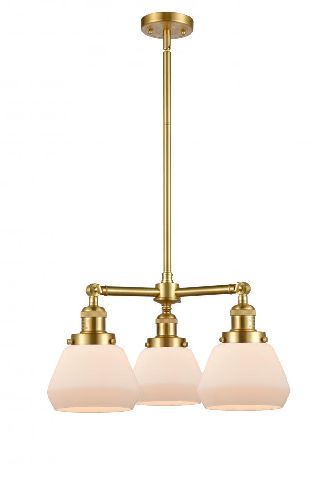 Fulton - 3 Light - 22 inch - Satin Gold - Stem Hung - Chandelier