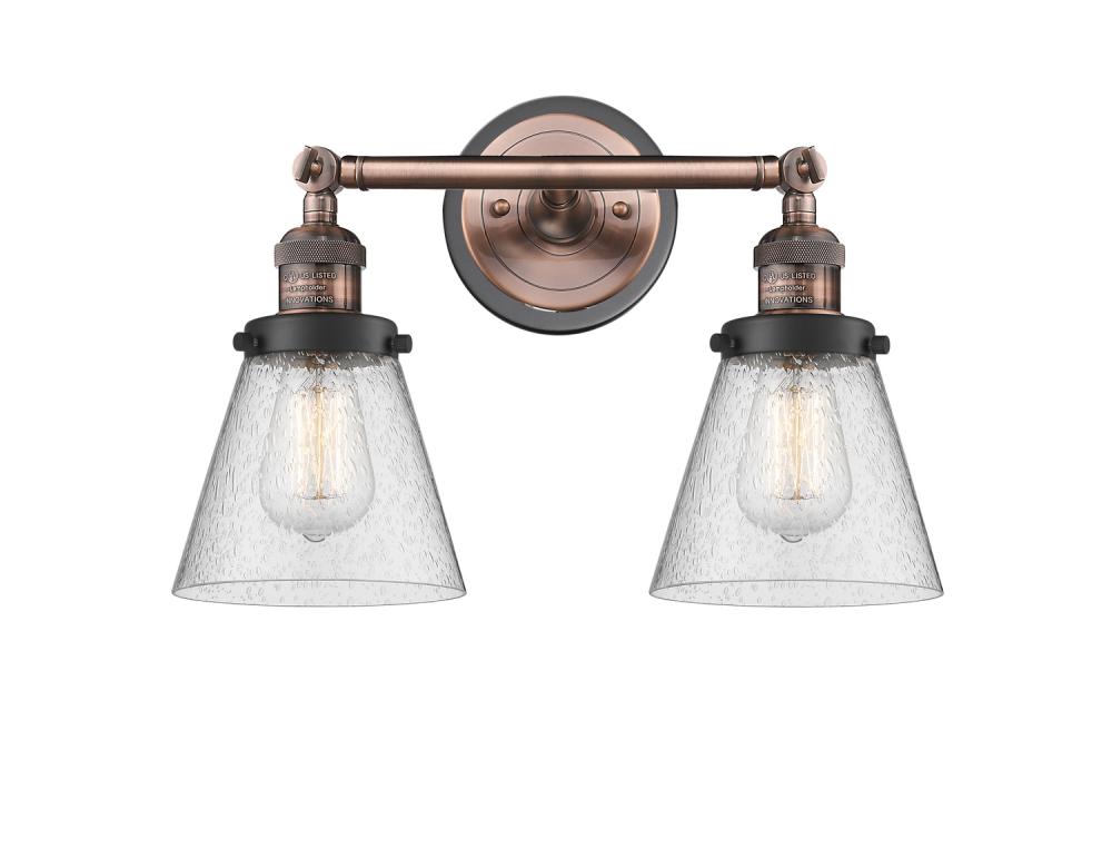 Cone - 2 Light - 16 inch - Antique Copper - Bath Vanity Light