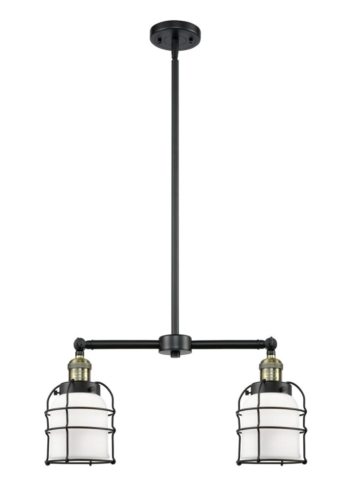 Bell Cage - 2 Light - 21 inch - Black Antique Brass - Stem Hung - Island Light