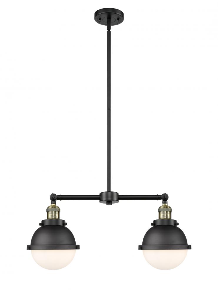 Hampden - 2 Light - 18 inch - Black Antique Brass - Stem Hung - Island Light