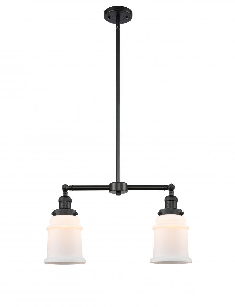 Canton - 2 Light - 21 inch - Matte Black - Stem Hung - Adjustable Island Light