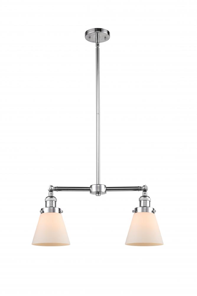 Cone - 2 Light - 21 inch - Polished Chrome - Stem Hung - Adjustable Island Light