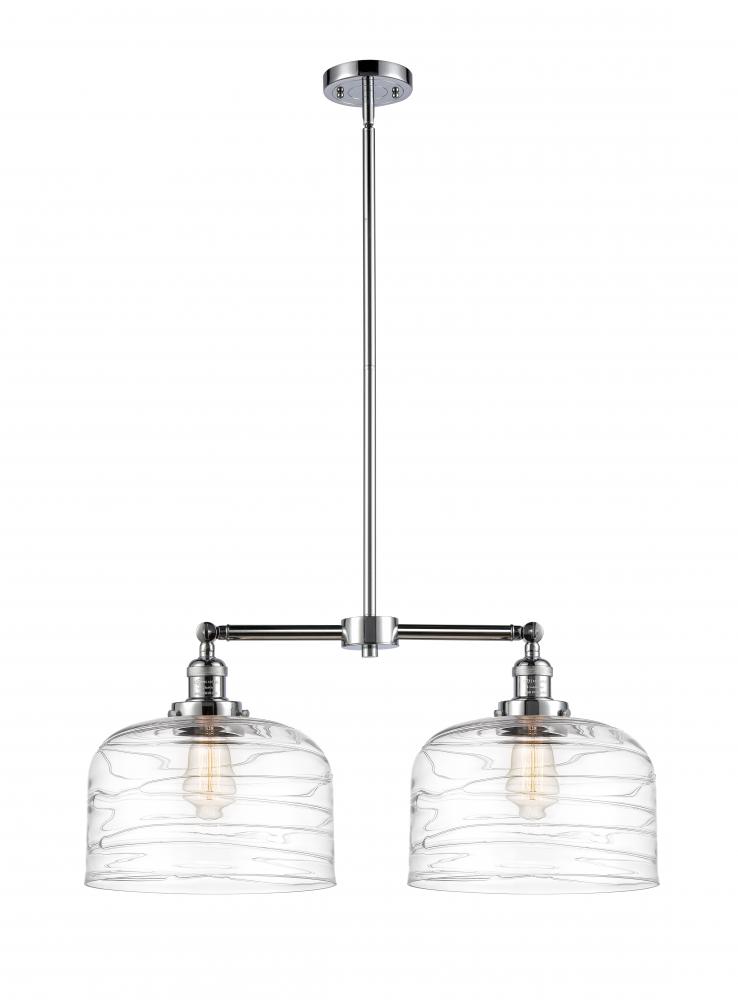 Bell - 2 Light - 21 inch - Polished Chrome - Stem Hung - Adjustable Island Light