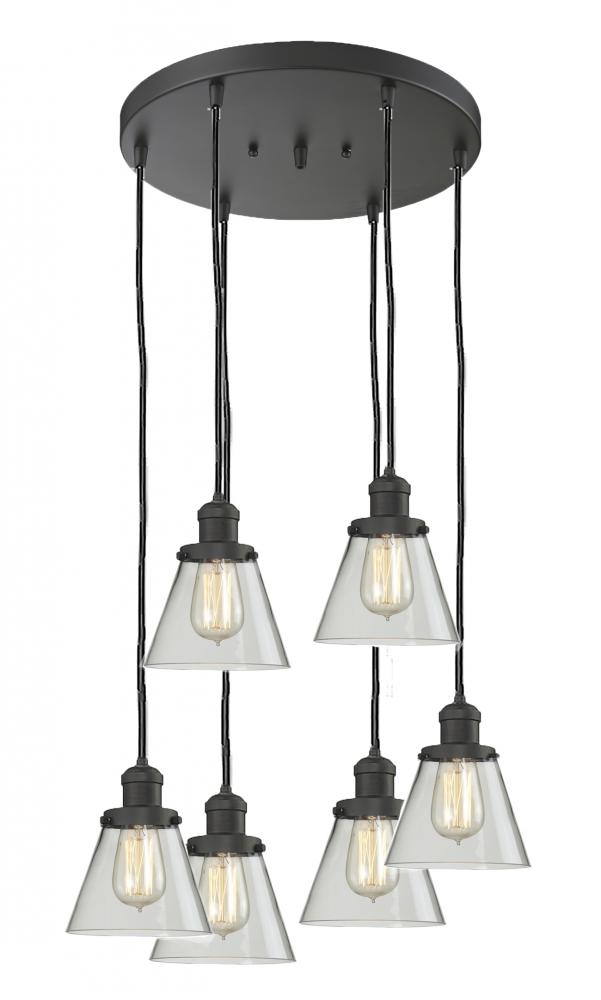 Small Cone 6 Light Multi-Pendant