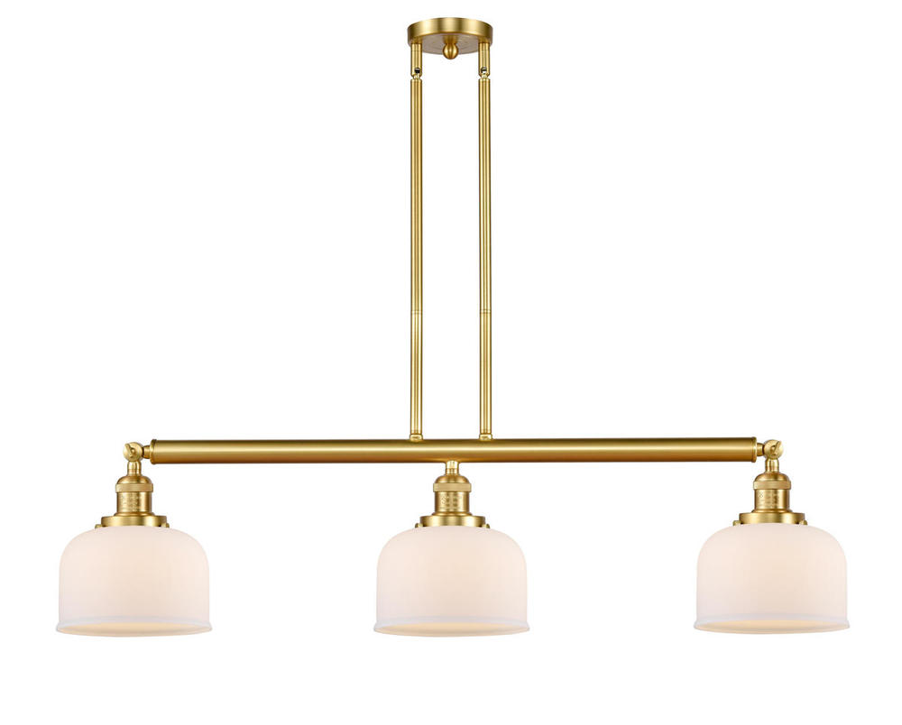 Bell - 3 Light - 41 inch - Satin Gold - Stem Hung - Adjustable Island Light