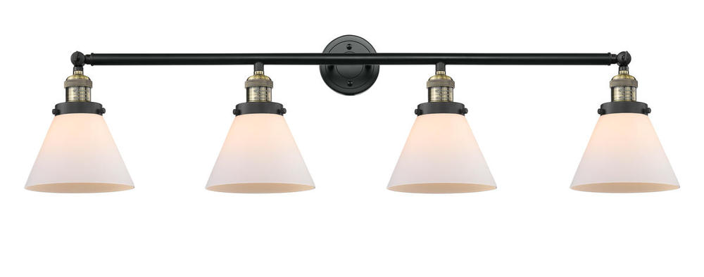 Cone - 4 Light - 44 inch - Black Antique Brass - Bath Vanity Light