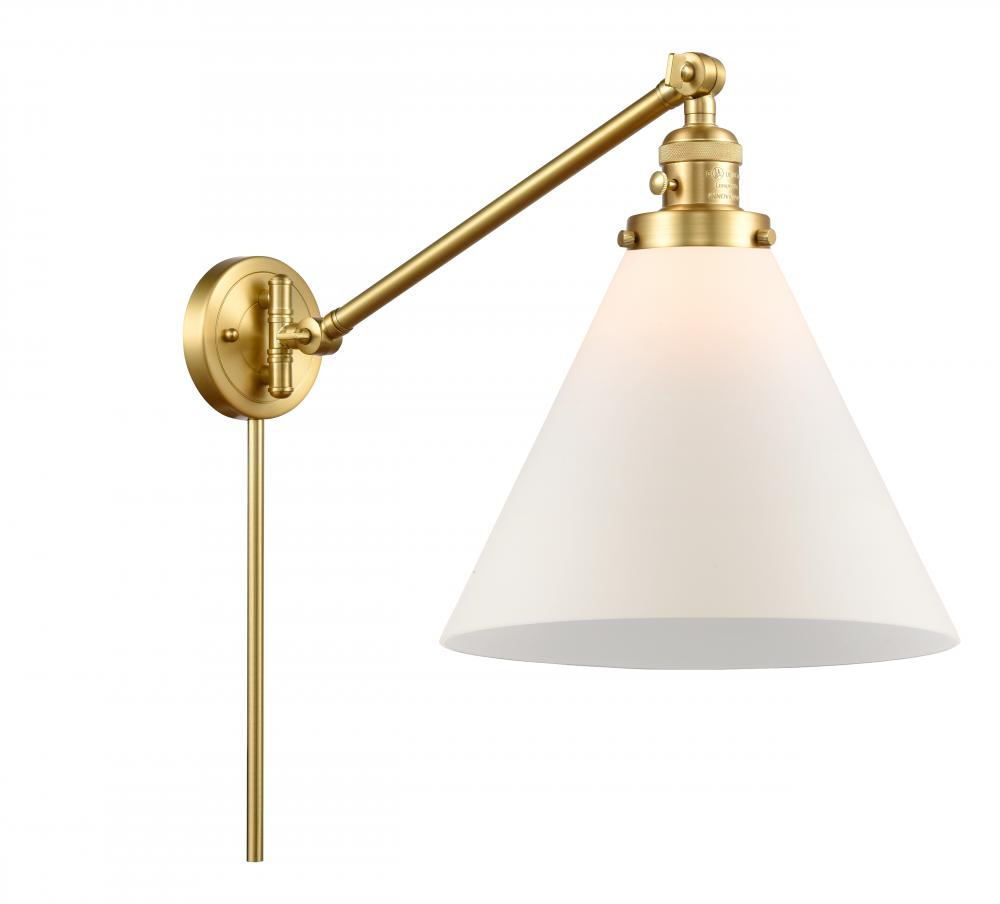 Cone - 1 Light - 12 inch - Satin Gold - Swing Arm