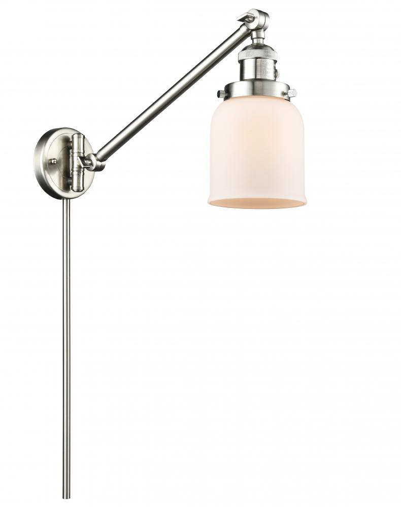Bell - 1 Light - 8 inch - Brushed Satin Nickel -Adjustable Swing Arm