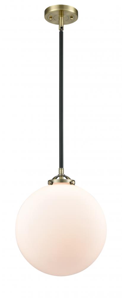 Beacon - 1 Light - 12 inch - Black Antique Brass - Cord hung - Mini Pendant