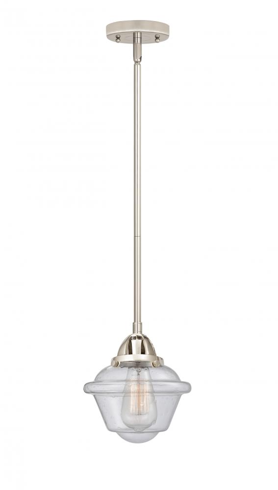 Oxford - 1 Light - 8 inch - Polished Nickel - Stem hung - Mini Pendant