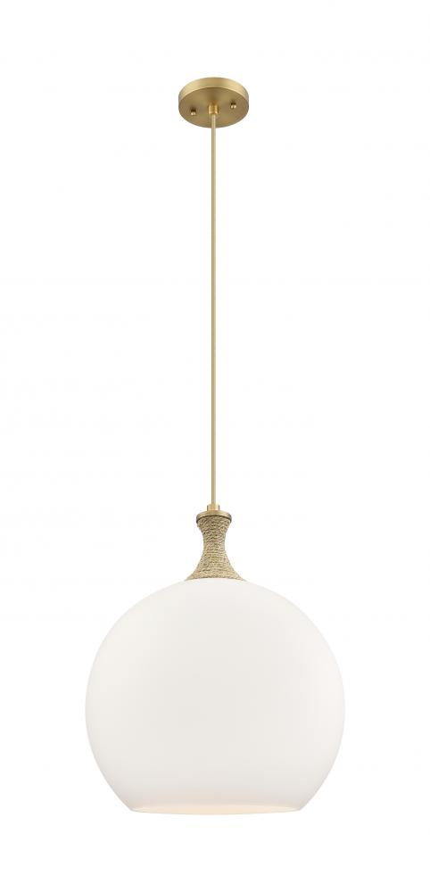 Astor - 1 Light - 14 inch - Brushed Brass - Cord hung - Pendant