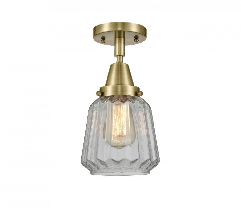 Chatham - 1 Light - 7 inch - Antique Brass - Flush Mount