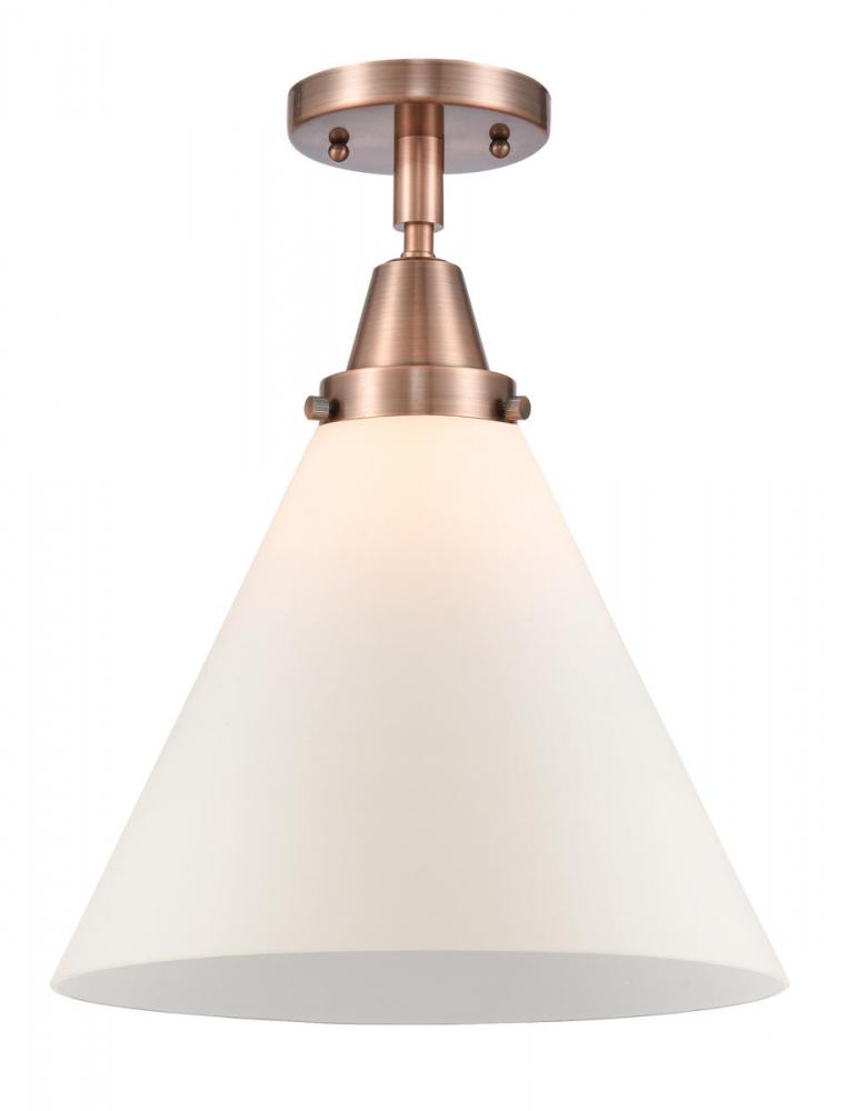 Cone - 1 Light - 12 inch - Antique Copper - Flush Mount