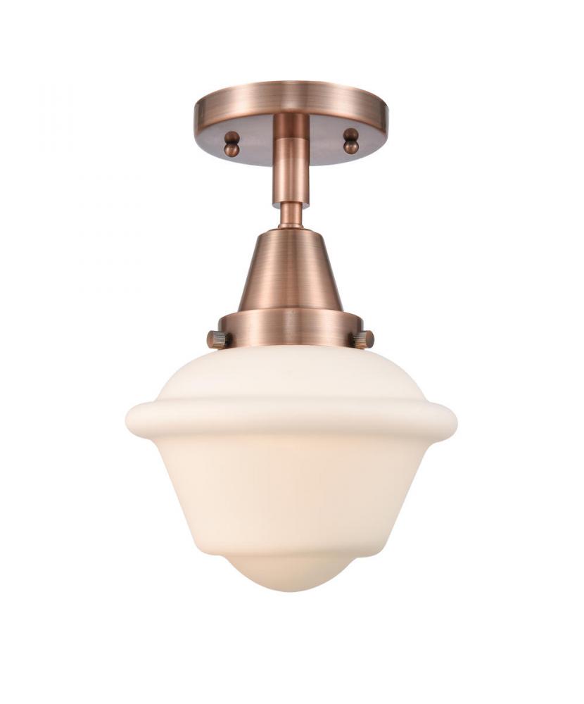 Oxford - 1 Light - 8 inch - Antique Copper - Flush Mount