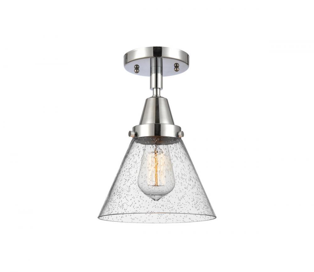 Cone - 1 Light - 8 inch - Polished Chrome - Semi-Flush Mount