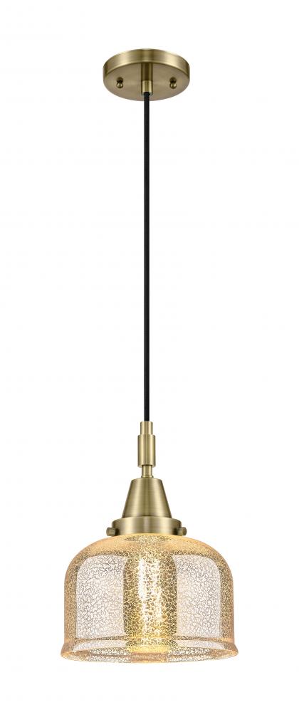 Bell - 1 Light - 8 inch - Antique Brass - Mini Pendant