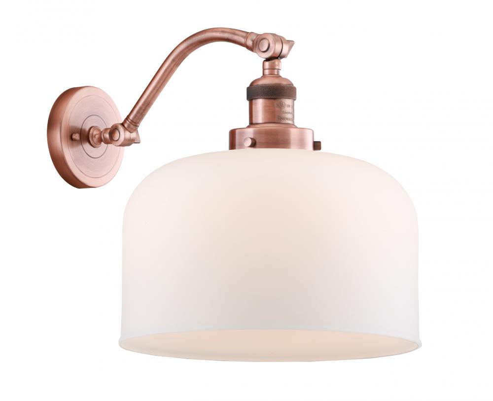 Bell - 1 Light - 12 inch - Antique Copper - Adjustable Sconce