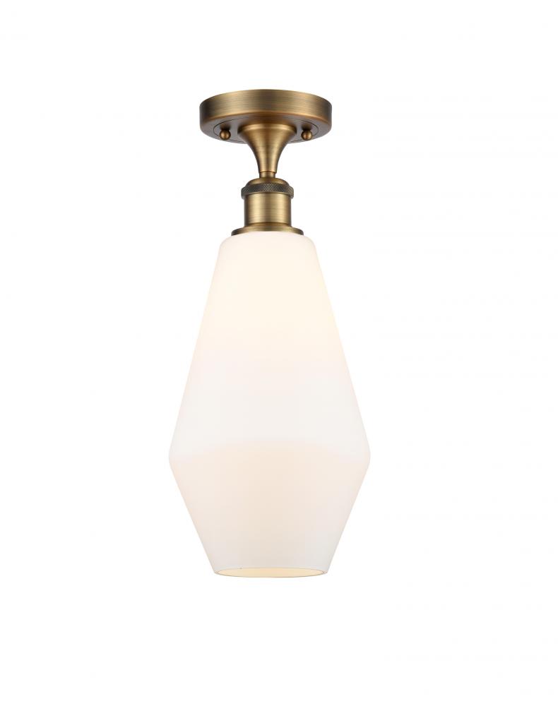 Cindyrella - 1 Light - 7 inch - Brushed Brass - Semi-Flush Mount