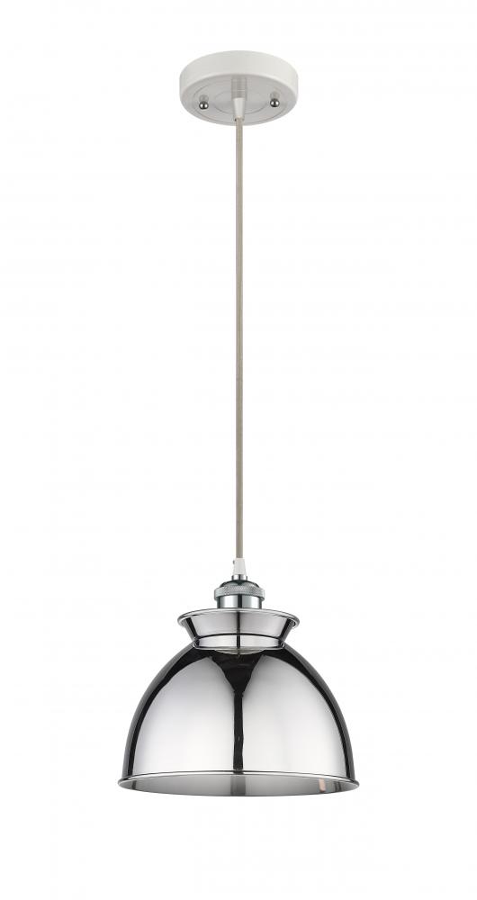 Adirondack - 1 Light - 8 inch - White Polished Chrome - Mini Pendant