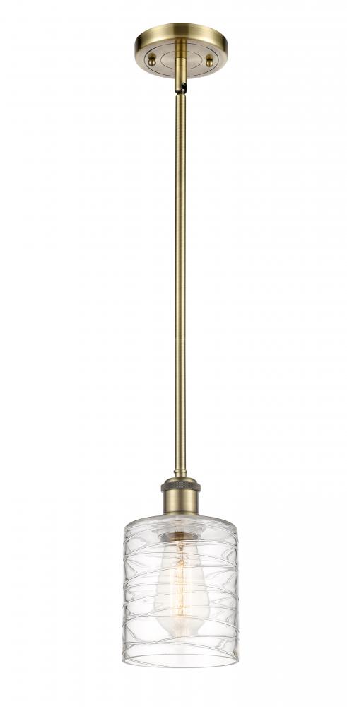 Cobbleskill - 1 Light - 5 inch - Antique Brass - Mini Pendant