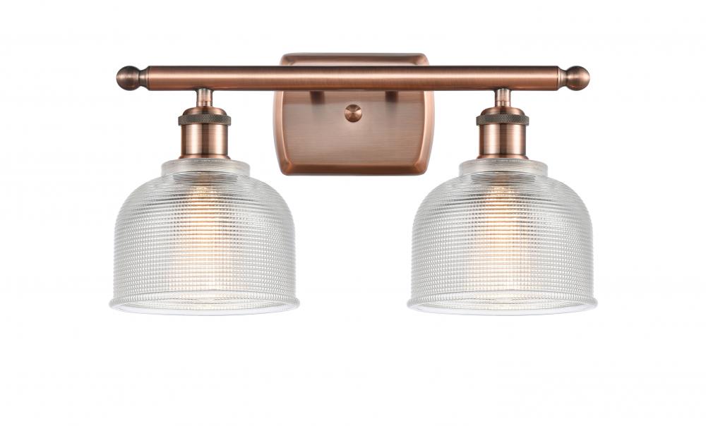 Dayton - 2 Light - 16 inch - Antique Copper - Bath Vanity Light