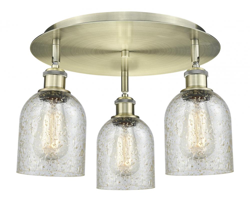 Caledonia - 3 Light - 17 inch - Antique Brass - Semi-Flush Mount