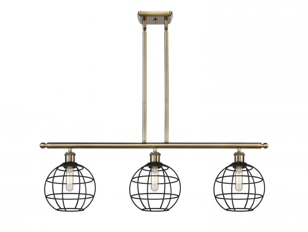 Lake Placid - 3 Light - 36 inch - Antique Brass - Stem Hung - Island Light