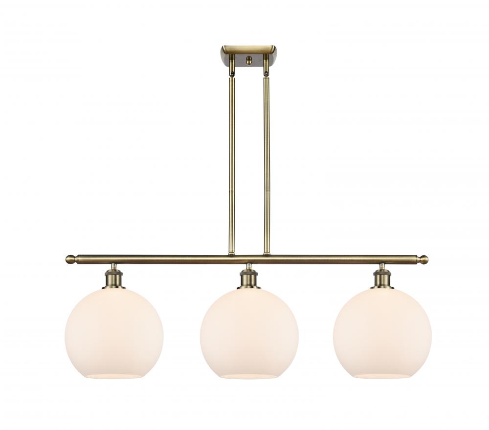 Athens - 3 Light - 37 inch - Antique Brass - Stem Hung - Island Light