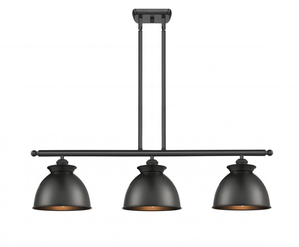 Adirondack - 3 Light - 36 inch - Matte Black - Stem hung - Island Light