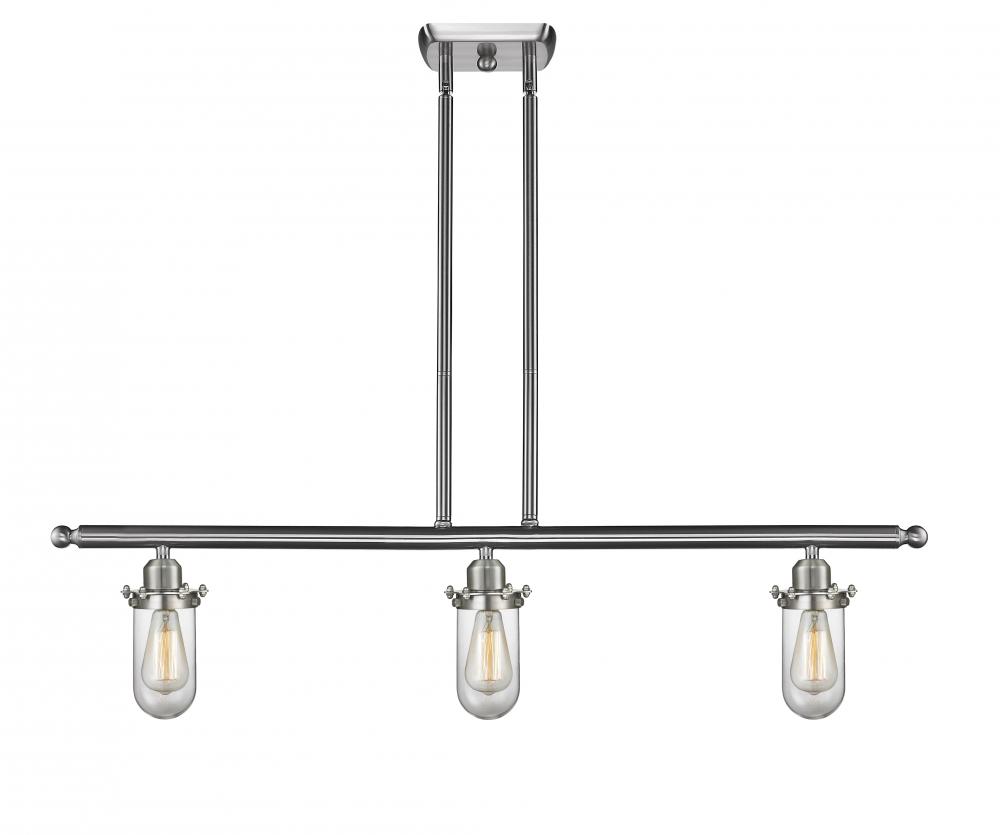 Kingsbury - 3 Light - 36 inch - Brushed Satin Nickel - Cord hung - Island Light