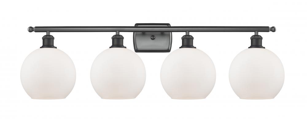 Athens - 4 Light - 38 inch - Matte Black - Bath Vanity Light