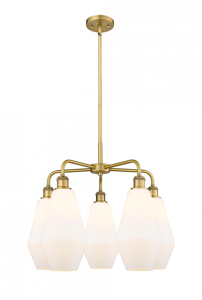 Cindyrella - 5 Light - 25 inch - Brushed Brass - Chandelier