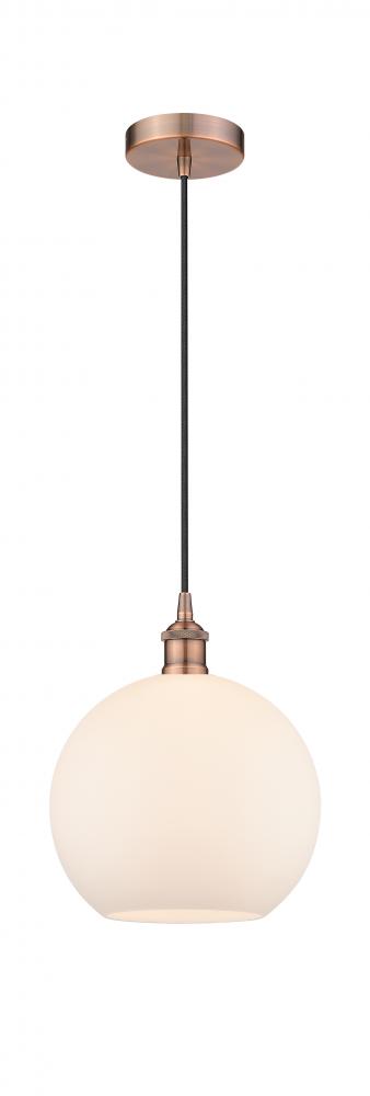 Athens - 1 Light - 10 inch - Antique Copper - Cord hung - Mini Pendant