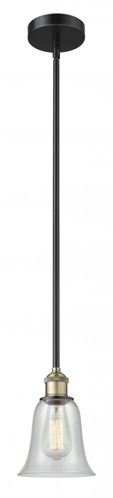Hanover - 1 Light - 6 inch - Black Antique Brass - Stem hung - Mini Pendant