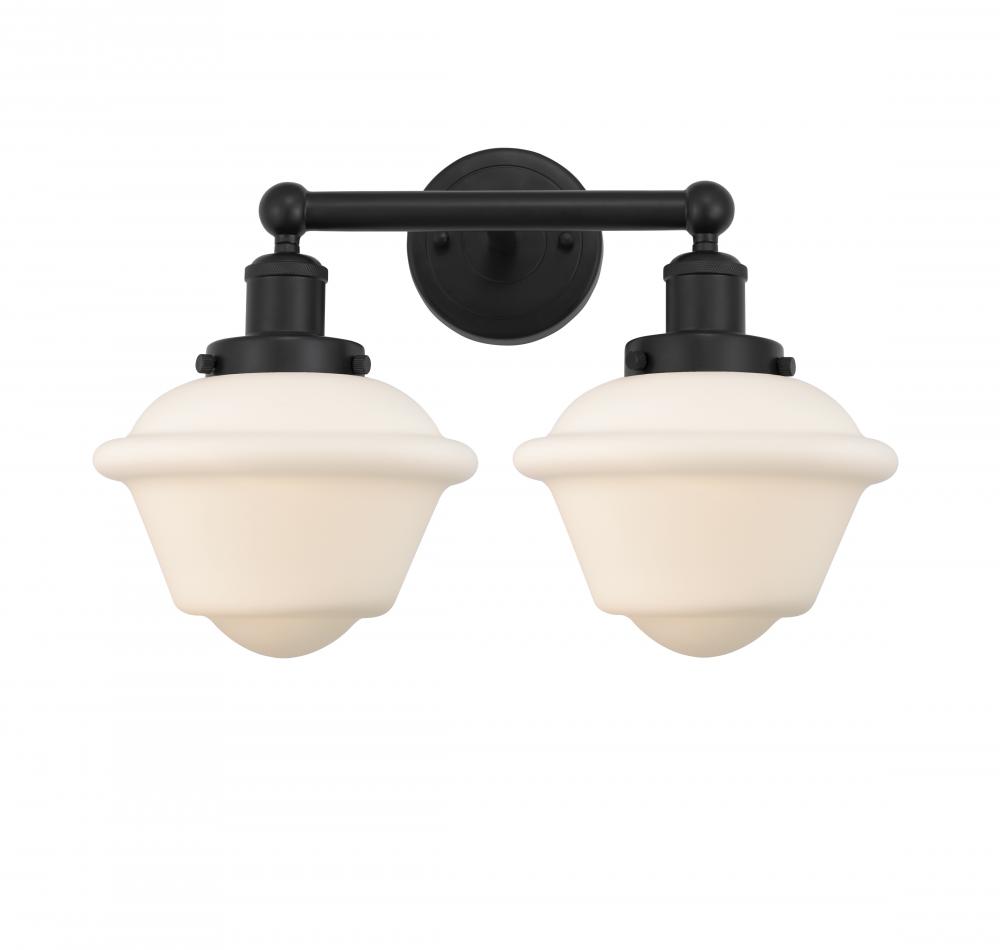 Oxford - 2 Light - 16 inch - Matte Black - Bath Vanity Light