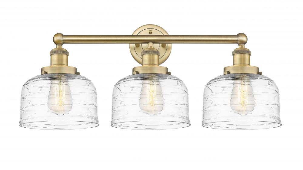 Bell - 3 Light - 26 inch - Brushed Brass - Bath Vanity Light