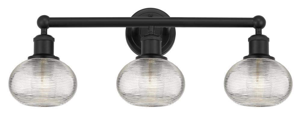 Ithaca - 3 Light - 24 inch - Matte Black - Bath Vanity Light