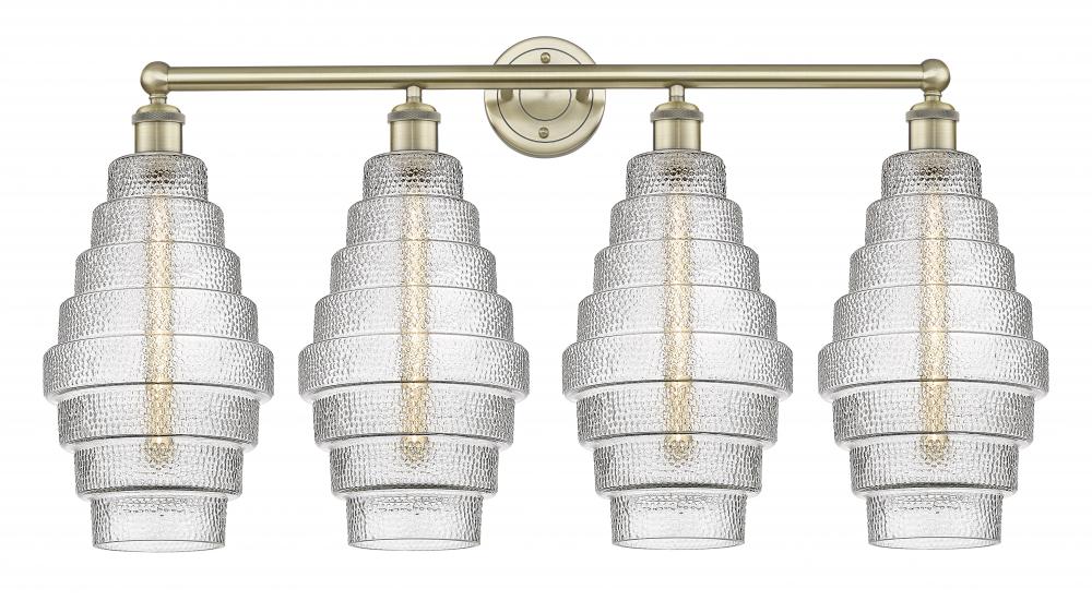 Cascade - 4 Light - 35 inch - Antique Brass - Bath Vanity Light