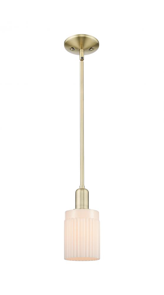 Hadley - 1 Light - 5 inch - Antique Brass - Stem hung - Mini Pendant
