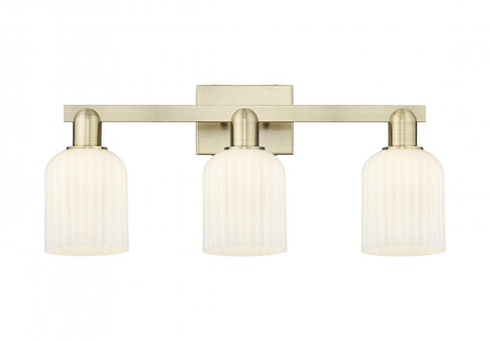 Bridal Veil - 3 Light - 26 inch - Antique Brass - Bath Vanity Light